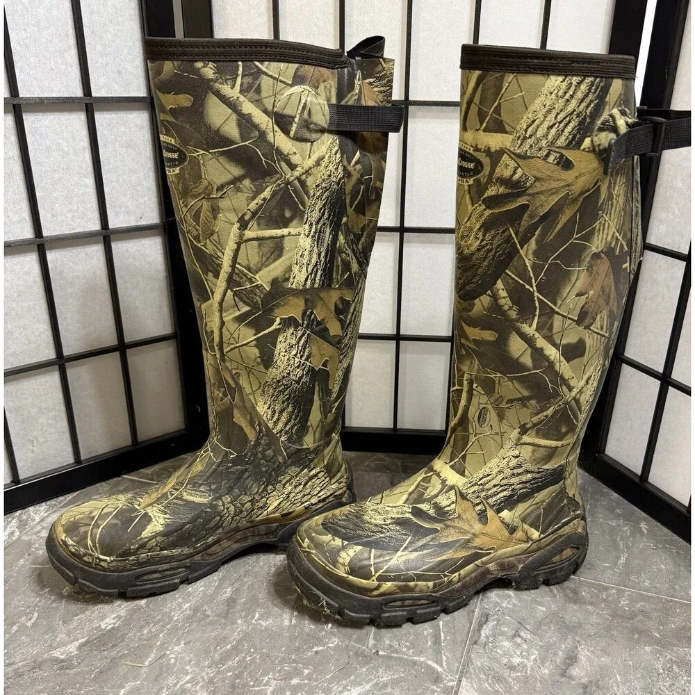 LaCrosse Alpha Authentic Mens Camo Rubber Hunting Boots 200005 Size 9